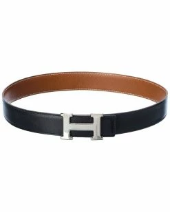 Hermès H Leather Belt, Size 78 (Authentic Pre-Owned) Women Belts