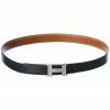 Hermès H Leather Belt, Size OS (Authentic Pre-Owned) Women Belts