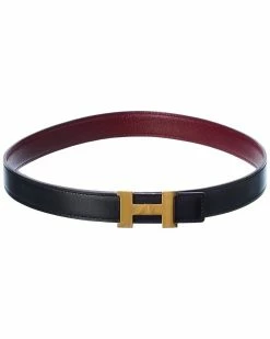 Hermès H Leather Belt, Size 77 (Authentic Pre-Owned) Women Belts