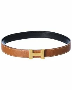 Hermès Constance H Leather Belt, Size 64 (Authentic Pre-Owned) Women Belts