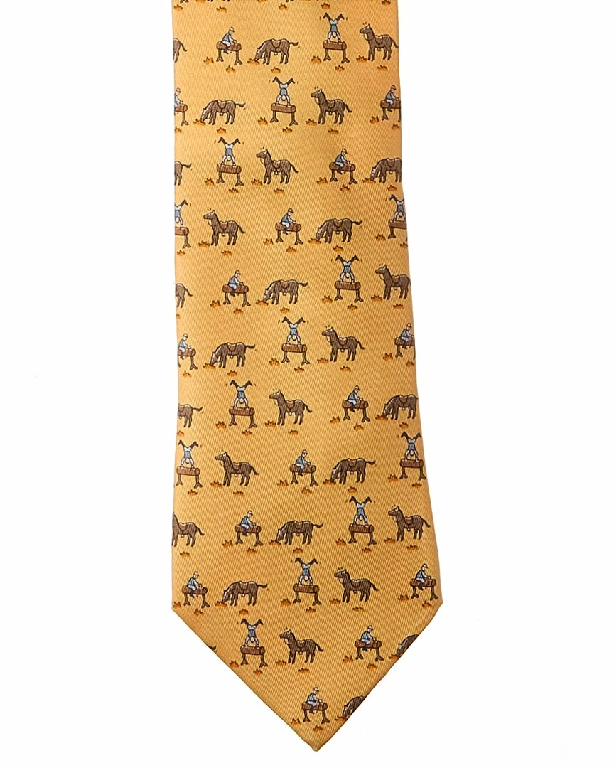 Hermès Jockey Silk Tie, Size OS (Authentic Pre-Owned) Women Scarves & Wraps 4 Hermès Jockey Silk Tie, Size OS (Authentic Pre-Owned) Women Scarves & Wraps - Image 2