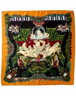 Hermès "Le Paradis Du Roy," By Annie Faivre Silk Scarf (Authentic Pre-Owned) Women Scarves & Wraps
