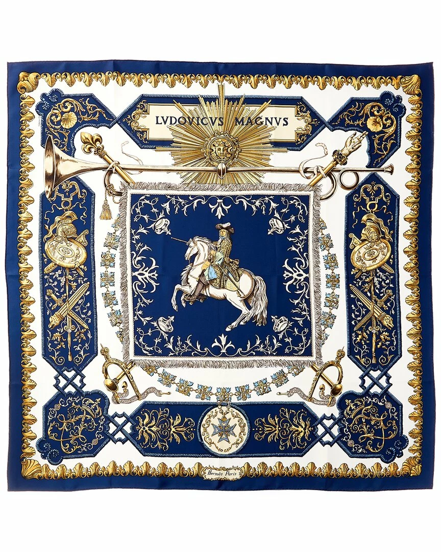Hermès "Lvdovicvs Magnvs," By Francoise De La Perriere Silk Scarf (Authentic Pre-Owned) Women Scarves & Wraps 3 Hermès "Lvdovicvs Magnvs," By Francoise De La Perriere Silk Scarf (Authentic Pre-Owned) Women Scarves & Wraps