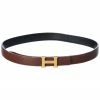 Hermès Mini Constance Leather Belt, Size 60 (Authentic Pre-Owned) Women Belts