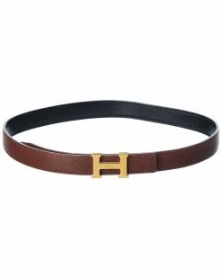 Hermès Mini Constance Leather Belt, Size 60 (Authentic Pre-Owned) Women Belts