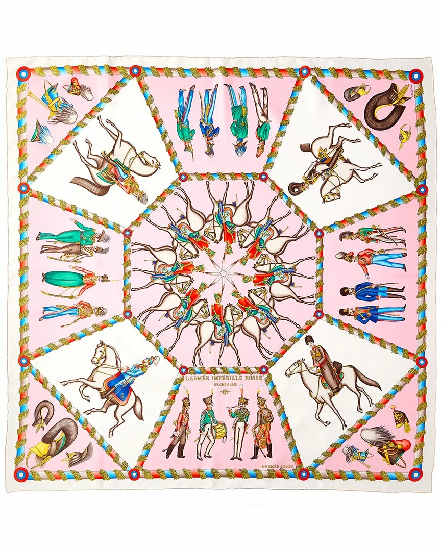Hermès "L'Armee Imperiale Russe De 1816 A 1916," By Michel Duchene Silk Scarf (Authentic Pre-Owned) Women Scarves & Wraps