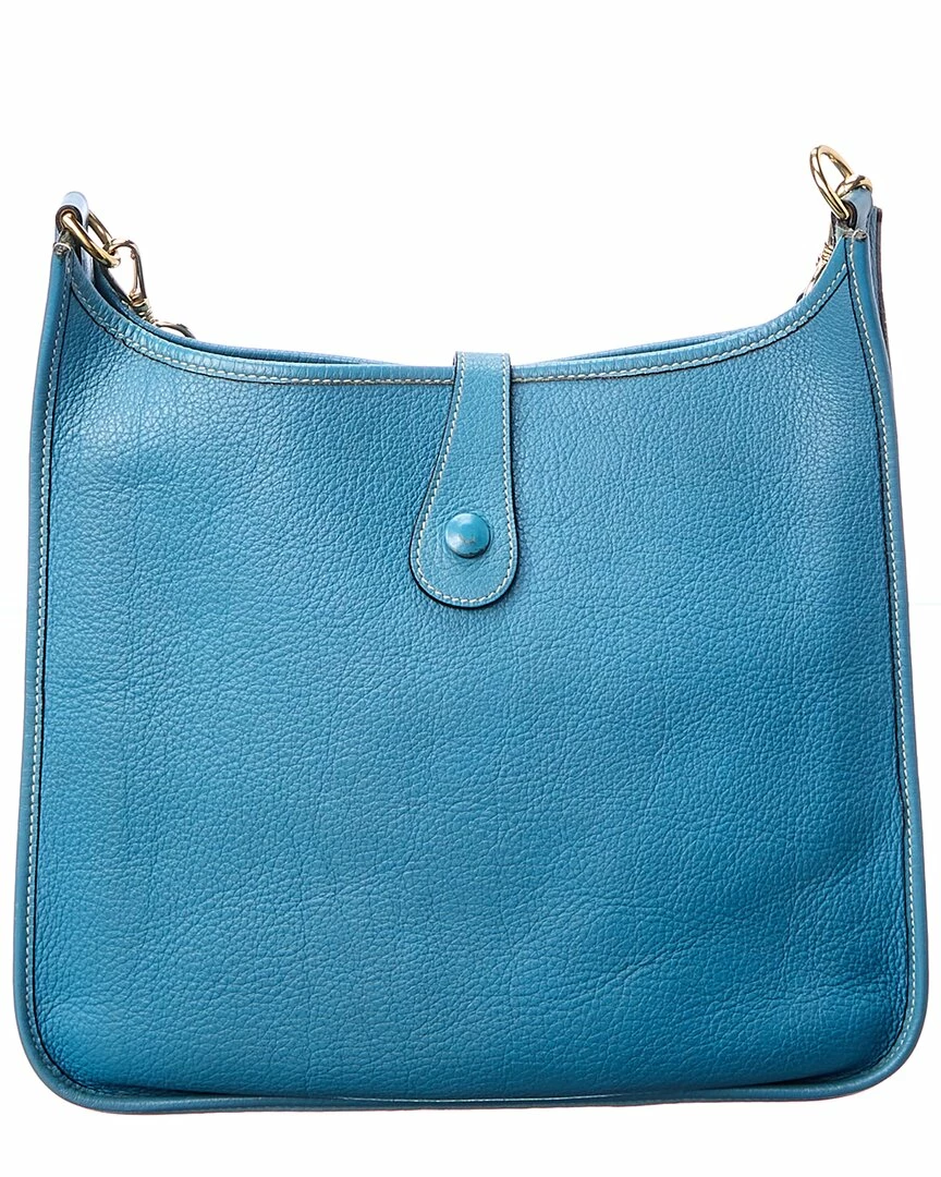 Hermès Blue Jean Clemence Leather Evelyne I GM (Authentic Pre-Owned) Women Crossbody Bags 4 Hermès Blue Jean Clemence Leather Evelyne I GM (Authentic Pre-Owned) Women Crossbody Bags - Image 2