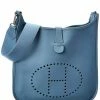 Hermès Blue Epsom Leather Evelyne II GM (Authentic Pre-Owned) Women Crossbody Bags