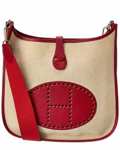 Hermès Red Ardennes Leather Evelyne I GM (Authentic Pre-Owned) Women Crossbody Bags
