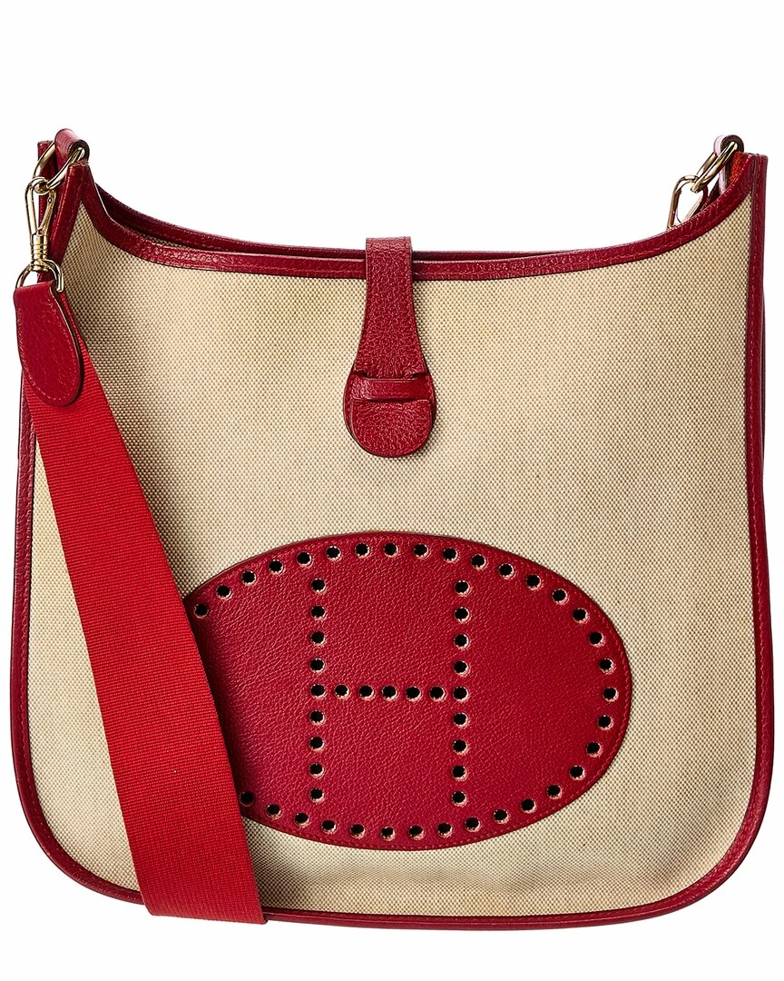Hermès Red Ardennes Leather Evelyne I GM (Authentic Pre-Owned) Women Crossbody Bags 3 Hermès Red Ardennes Leather Evelyne I GM (Authentic Pre-Owned) Women Crossbody Bags