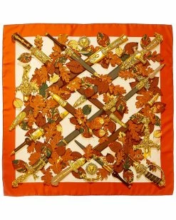 Hermès "Au Plus Dru," By Vladimir Rybaltchenko Silk Scarf (Authentic Pre-Owned) Women Scarves & Wraps