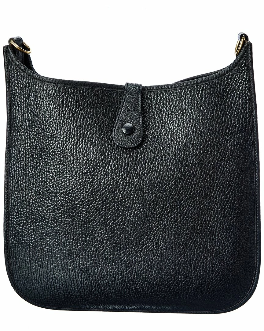 Hermès Black Clemence Leather Evelyne I PM (Authentic Pre-Owned) Women Crossbody Bags - Image 2