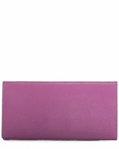 Hermès Purple Epsom Leather Brighton Bifold Wallet (Authentic Pre-Owned) Women Wallets & Card Cases