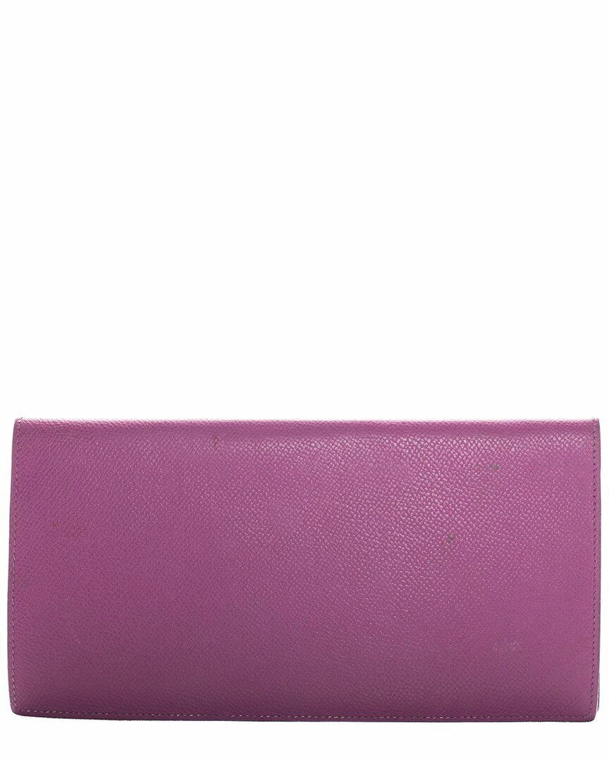 Hermès Purple Epsom Leather Brighton Bifold Wallet (Authentic Pre-Owned) Women Wallets & Card Cases 3 Hermès Purple Epsom Leather Brighton Bifold Wallet (Authentic Pre-Owned) Women Wallets & Card Cases - Image 2