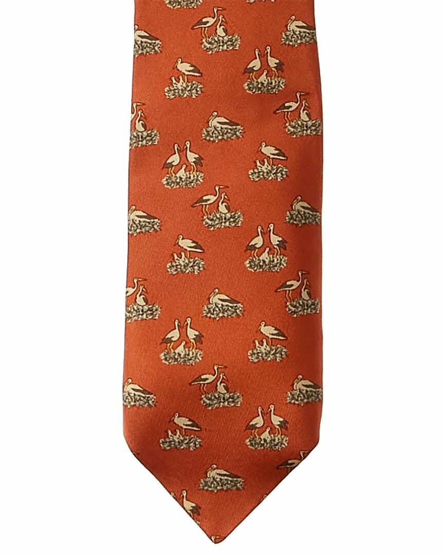 Hermès Printed Silk Tie (Authentic Pre-Owned) Men Ties & Formal Accessories 4 Hermès Printed Silk Tie (Authentic Pre-Owned) Men Ties & Formal Accessories - Image 2