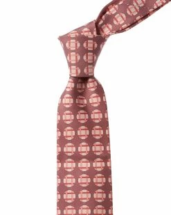 Hermès Printed Silk Tie (Authentic Pre-Owned) Men Ties & Formal Accessories