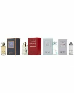 Hermès Cartier Men's 4pc Mini Set Cologne & Aftershave