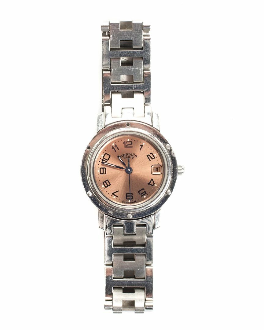 Hermès Stainless Steel Clipper Watch (Authentic Pre-Owned) Women Watches