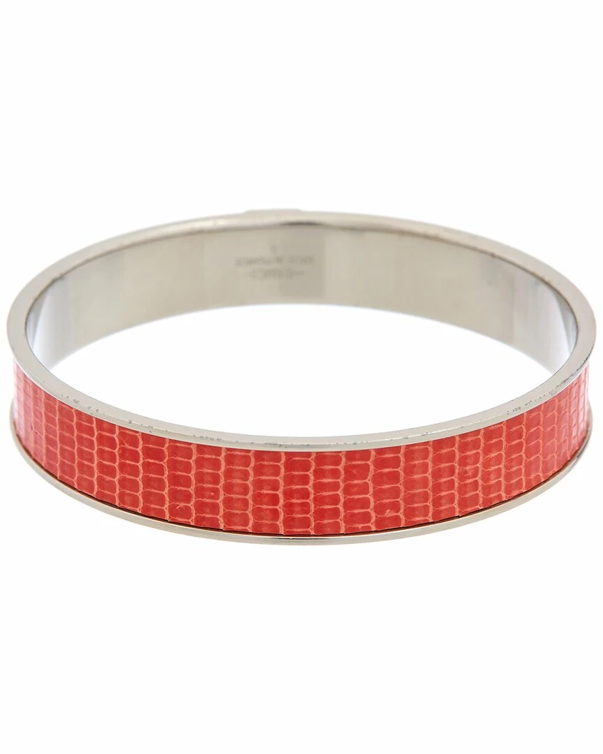 Hermès Palladium Plated Printed Enamel Wide Bangle (Authentic Pre- Owned) Women Bracelets 4 Hermès Palladium Plated Printed Enamel Wide Bangle (Authentic Pre- Owned) Women Bracelets - Image 2