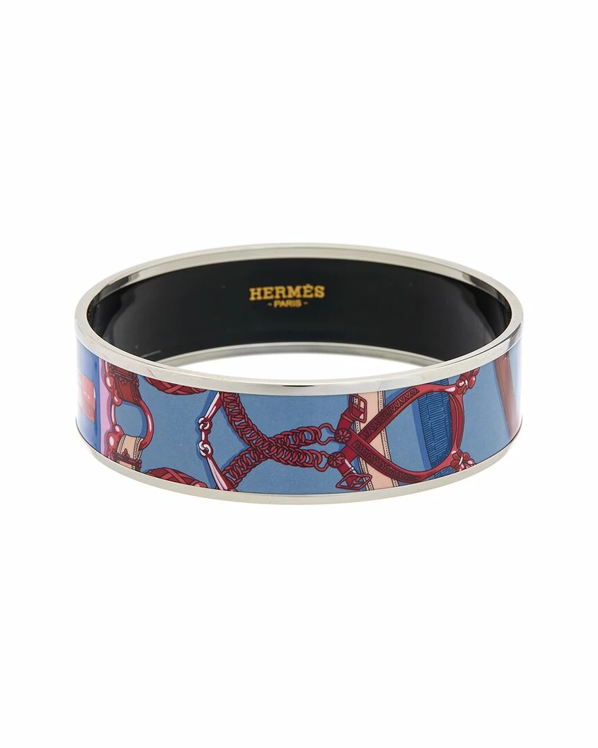 Hermès Palladium Plated Cavald'or Surnaturel Enamel Bangle (Authentic Pre- Owned) Women Bracelets 3 Hermès Palladium Plated Cavald'or Surnaturel Enamel Bangle (Authentic Pre- Owned) Women Bracelets