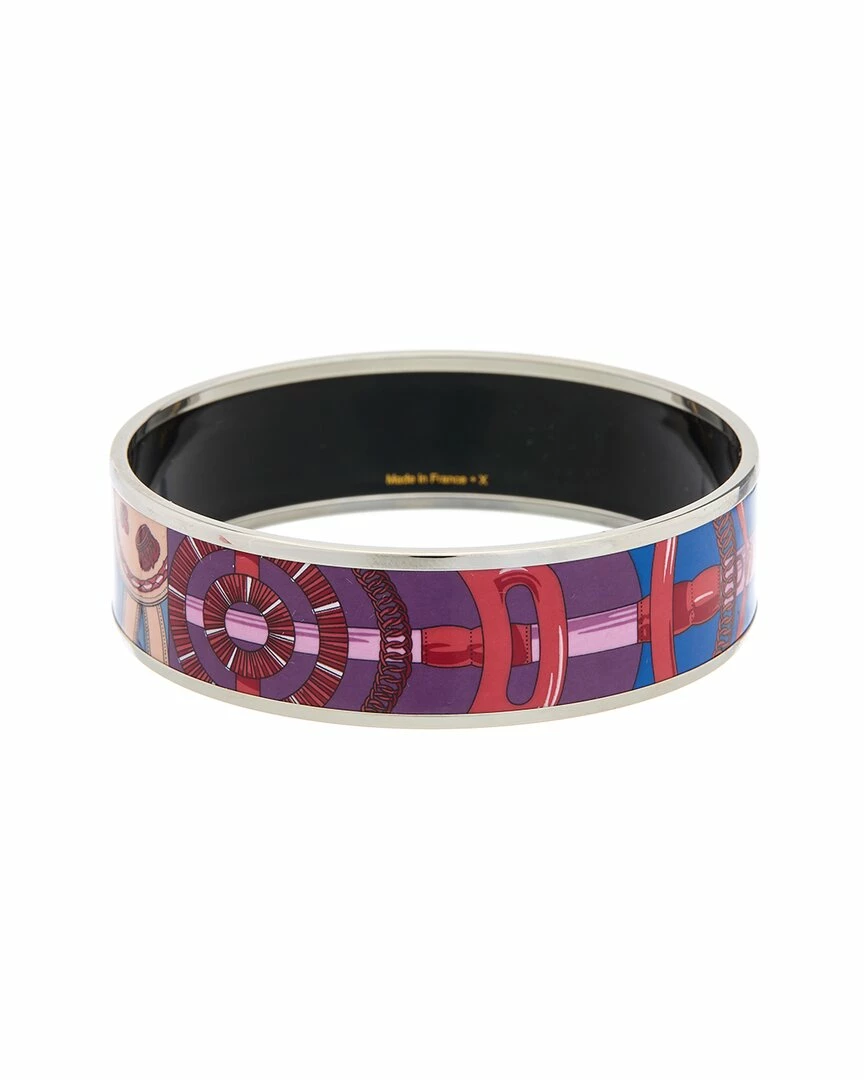 Hermès Palladium Plated Cavald'or Surnaturel Enamel Bangle (Authentic Pre- Owned) Women Bracelets 4 Hermès Palladium Plated Cavald'or Surnaturel Enamel Bangle (Authentic Pre- Owned) Women Bracelets - Image 2