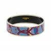 Hermès Palladium Plated Cavald'or Surnaturel Enamel Bangle (Authentic Pre- Owned) Women Bracelets