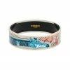 Hermès Palladium Plated Giraffe Romantique Enamel Bangle (Authentic Pre-Owned) Women Bracelets