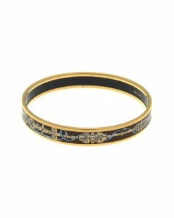 Hermès Printed Enamel Narrow Bangle MM (Authentic Pre-Owned) Women Bracelets