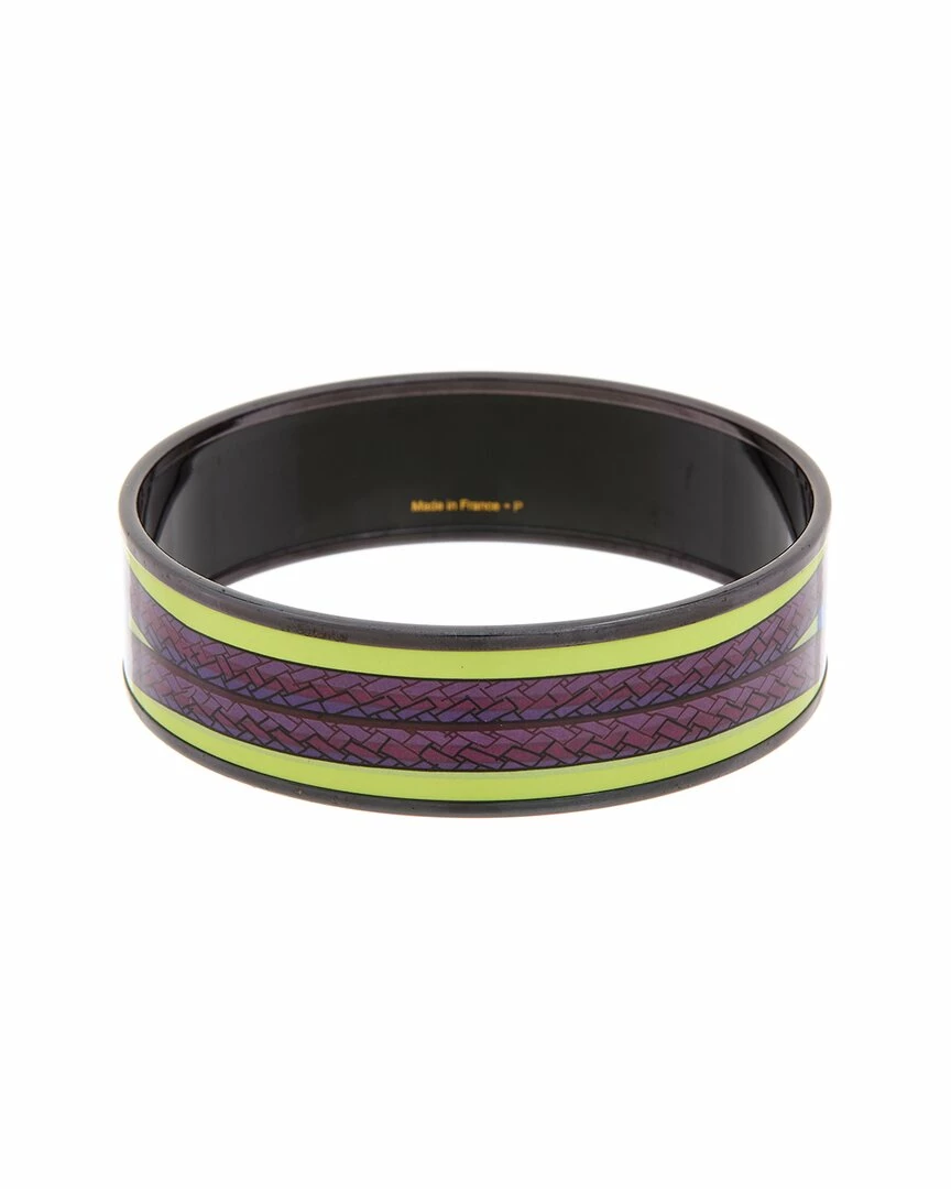 Hermès Printed Enamel Wide Bangle (Authentic Pre-Owned) Women Bracelets - Image 2