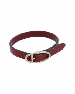Hermès Palladium Buckle Bracelet (Authentic Pre-Owned) Women Bracelets