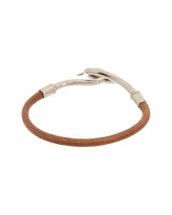 Hermès Palladium Jumbo Hook Bracelet (Authentic Pre-Owned) Women Bracelets
