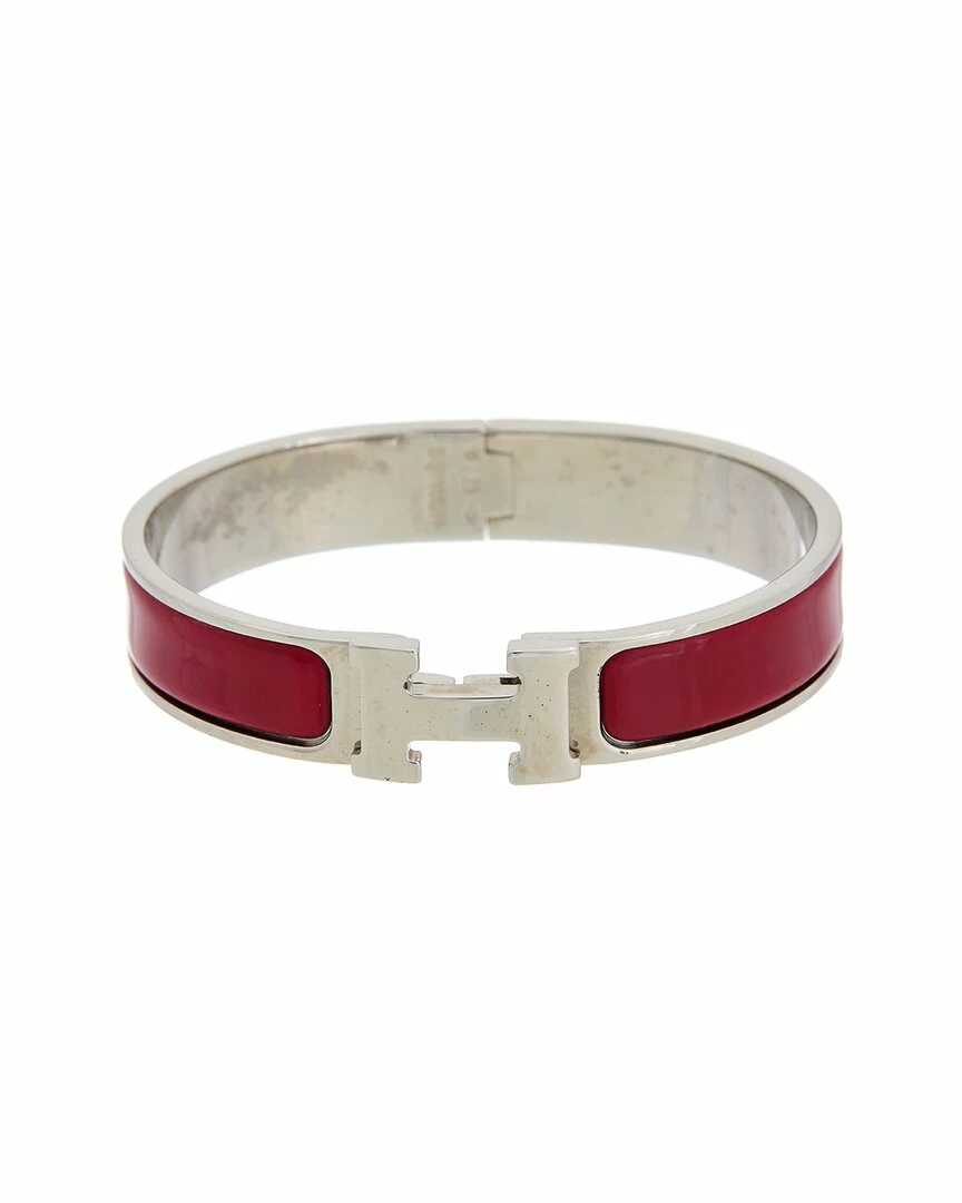 Hermès Palladium Printed Enamel Clic Clac H Bangle (Authentic Pre-Owned) Women Bracelets