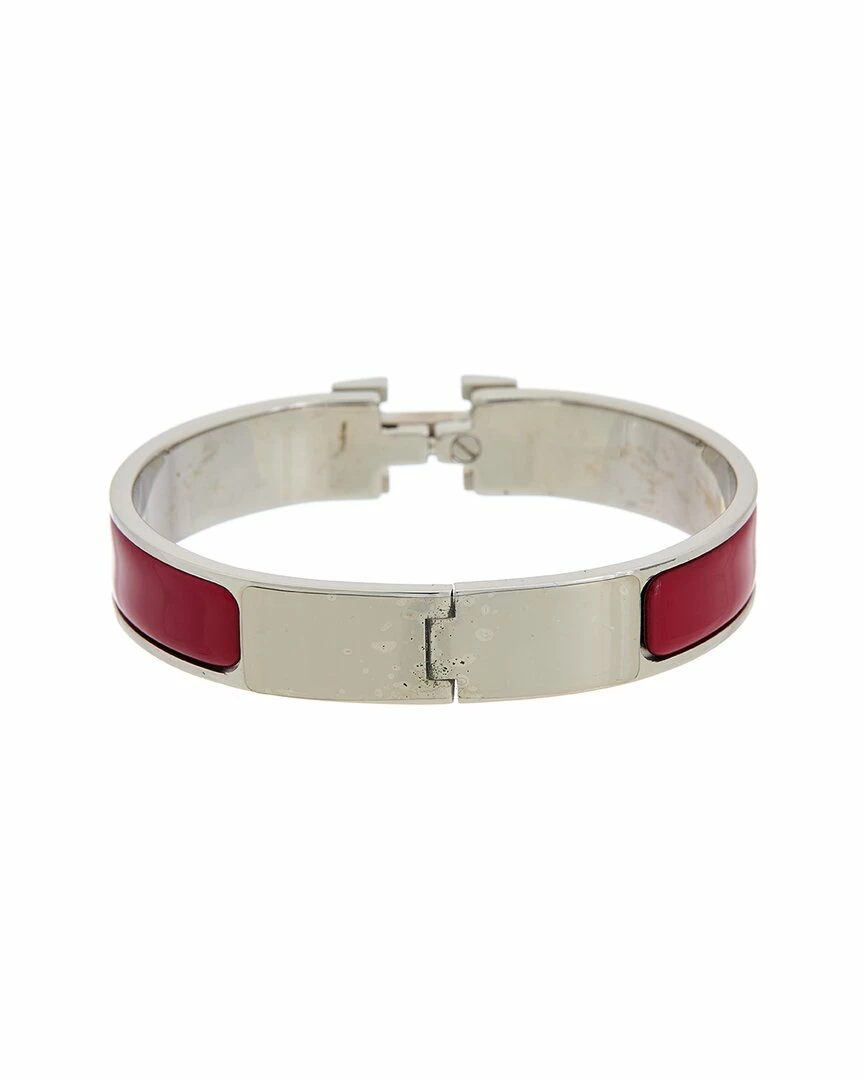 Hermès Palladium Printed Enamel Clic Clac H Bangle (Authentic Pre-Owned) Women Bracelets - Image 2