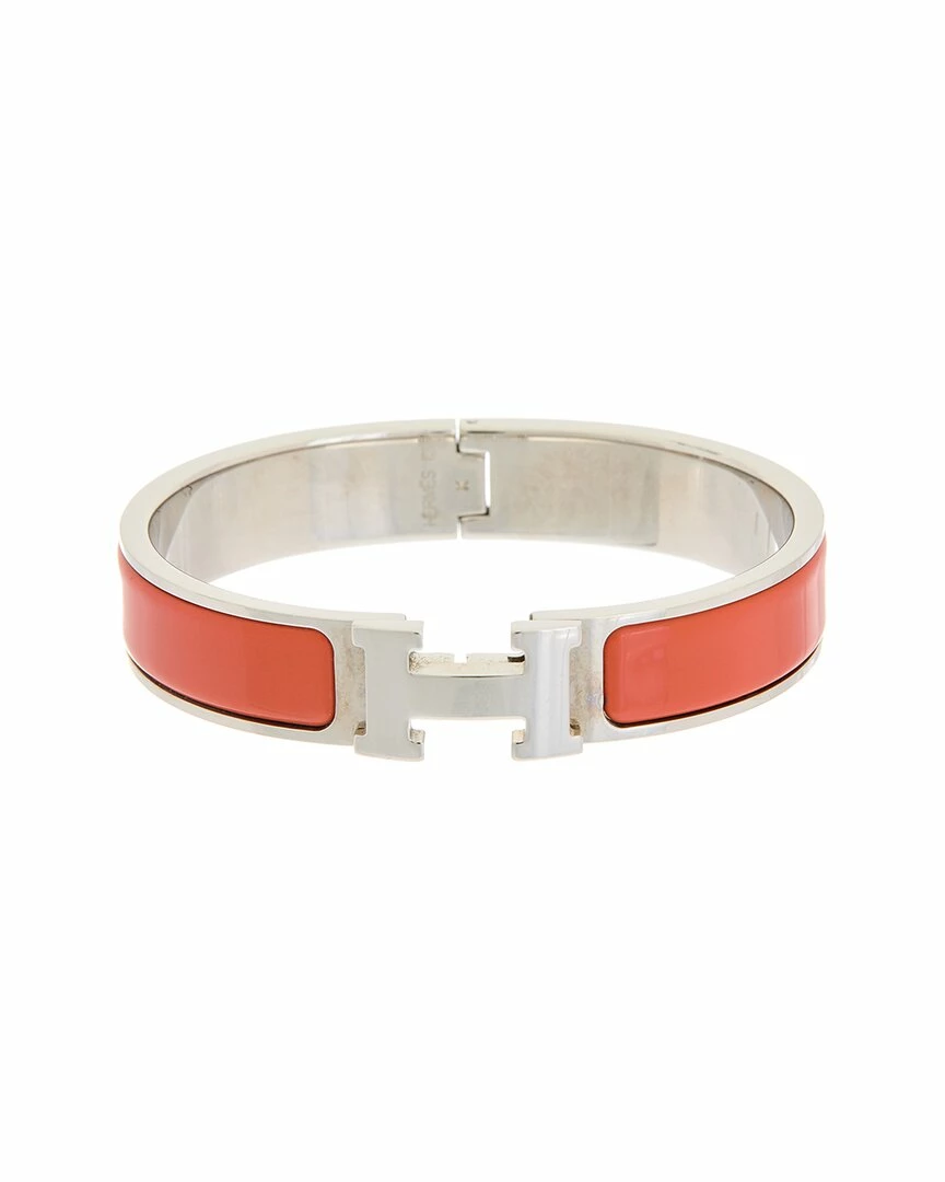 Hermès Silver-Tone Clic Clac H Bangle (Authentic Pre-Owned) Women Bracelets 3 Hermès Silver-Tone Clic Clac H Bangle (Authentic Pre-Owned) Women Bracelets