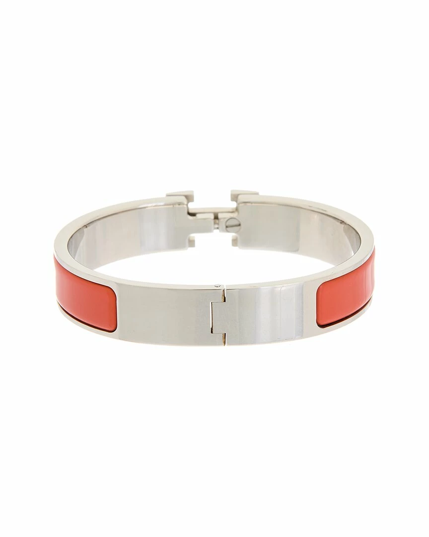 Hermès Silver-Tone Clic Clac H Bangle (Authentic Pre-Owned) Women Bracelets 4 Hermès Silver-Tone Clic Clac H Bangle (Authentic Pre-Owned) Women Bracelets - Image 2