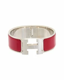 Hermès Silver-Tone Clic Clac H Bangle GM (Authentic Pre-Owned) Women Bracelets