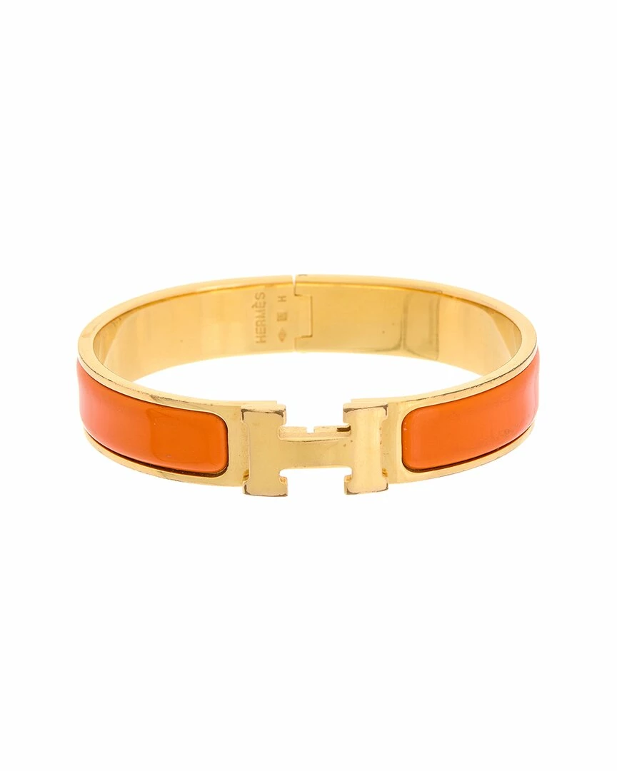 Hermès Gold-Tone Clic Clac H Bangle (Authentic Pre-Owned) Women Bracelets 3 Hermès Gold-Tone Clic Clac H Bangle (Authentic Pre-Owned) Women Bracelets