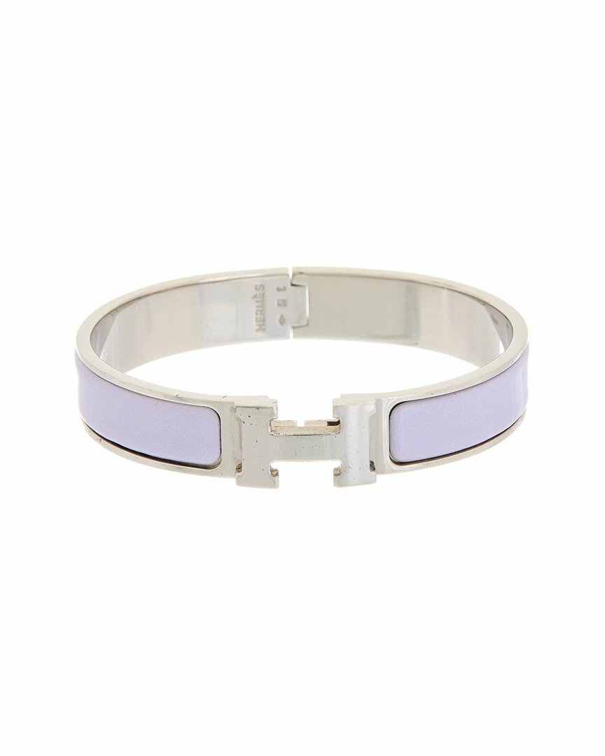 Hermès Silver-Tone Clic Clac H Bangle (Authentic Pre-Owned) Women Bracelets 3 Hermès Silver-Tone Clic Clac H Bangle (Authentic Pre-Owned) Women Bracelets
