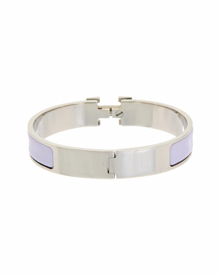 Hermès Silver-Tone Clic Clac H Bangle (Authentic Pre-Owned) Women Bracelets 4 Hermès Silver-Tone Clic Clac H Bangle (Authentic Pre-Owned) Women Bracelets - Image 2