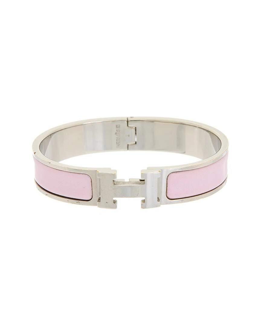 Hermès Silver-Tone Clic Clac H Bangle (Authentic Pre-Owned) Women Bracelets 3 Hermès Silver-Tone Clic Clac H Bangle (Authentic Pre-Owned) Women Bracelets