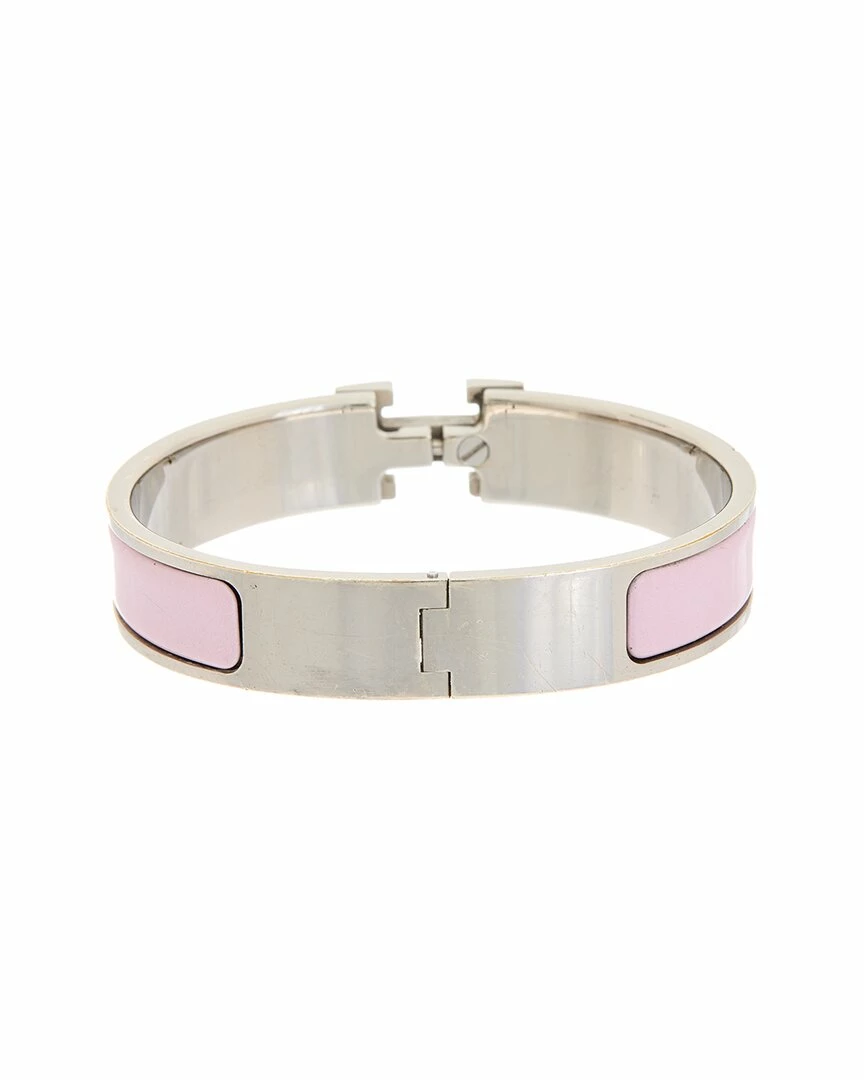 Hermès Silver-Tone Clic Clac H Bangle (Authentic Pre-Owned) Women Bracelets 4 Hermès Silver-Tone Clic Clac H Bangle (Authentic Pre-Owned) Women Bracelets - Image 2