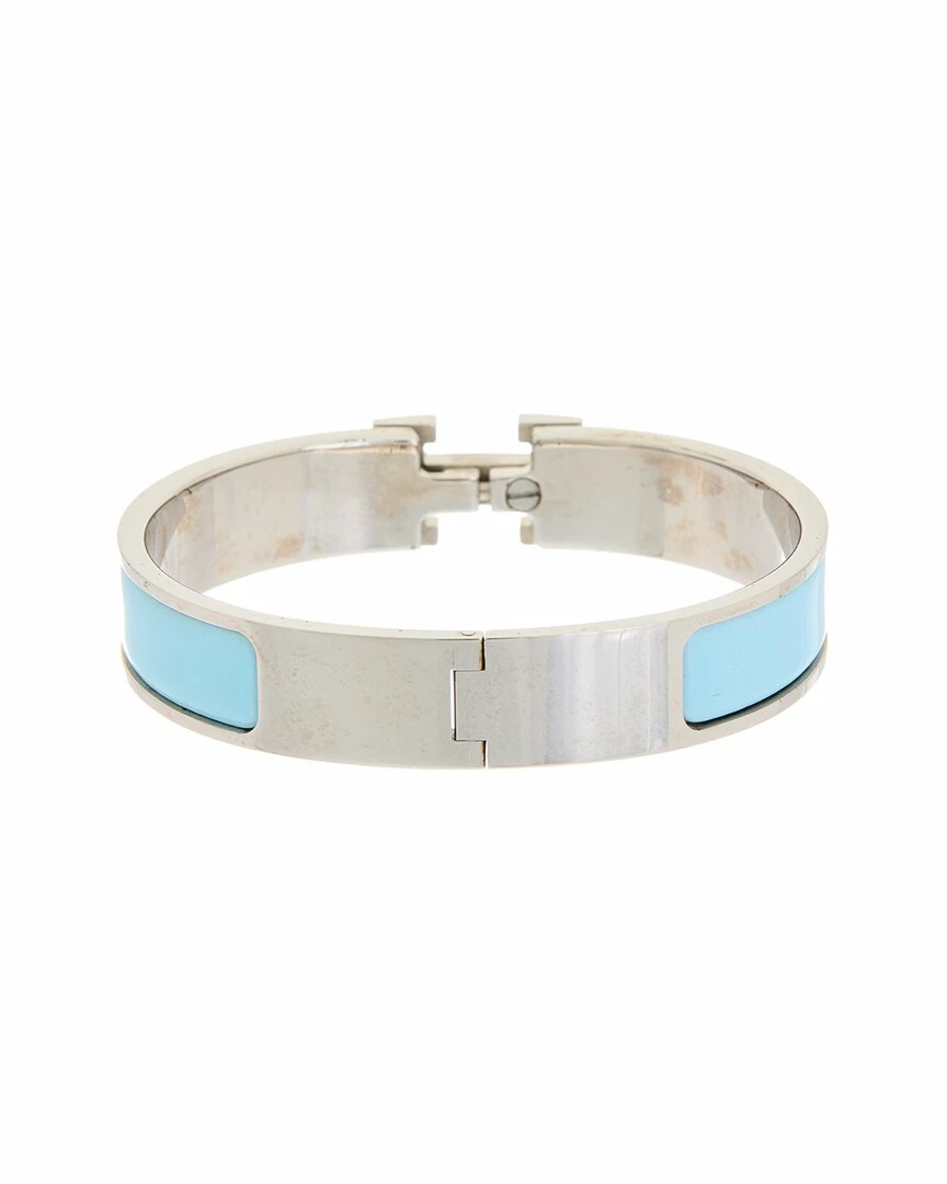 Hermès Silver-Tone Clic Clac H Bangle (Authentic Pre-Owned) Women Bracelets 4 Hermès Silver-Tone Clic Clac H Bangle (Authentic Pre-Owned) Women Bracelets - Image 2