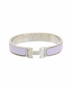 Hermès Silver-Tone Clic Clac H Bangle (Authentic Pre-Owned) Women Bracelets