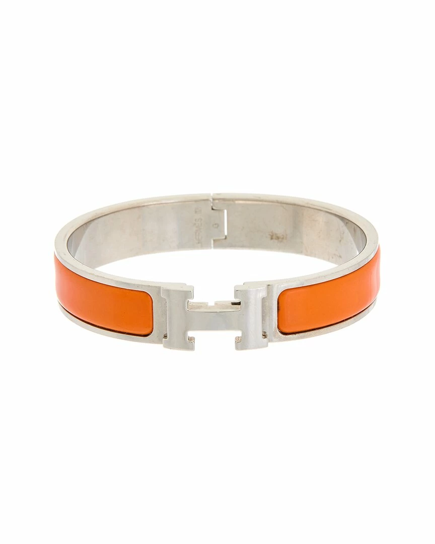 Hermès Silver-Tone Clic Clac H Bangle (Authentic Pre-Owned) Women Bracelets