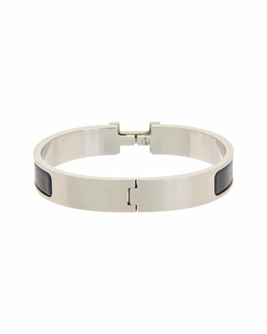Hermès Silver-Tone Clic Clac H Bangle (Authentic Pre-Owned) Women Bracelets 4 Hermès Silver-Tone Clic Clac H Bangle (Authentic Pre-Owned) Women Bracelets - Image 2