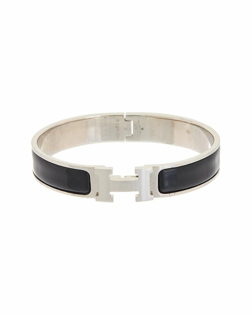 Hermès Silver-Tone Clic Clac H Bangle (Authentic Pre-Owned) Women Bracelets 3 Hermès Silver-Tone Clic Clac H Bangle (Authentic Pre-Owned) Women Bracelets