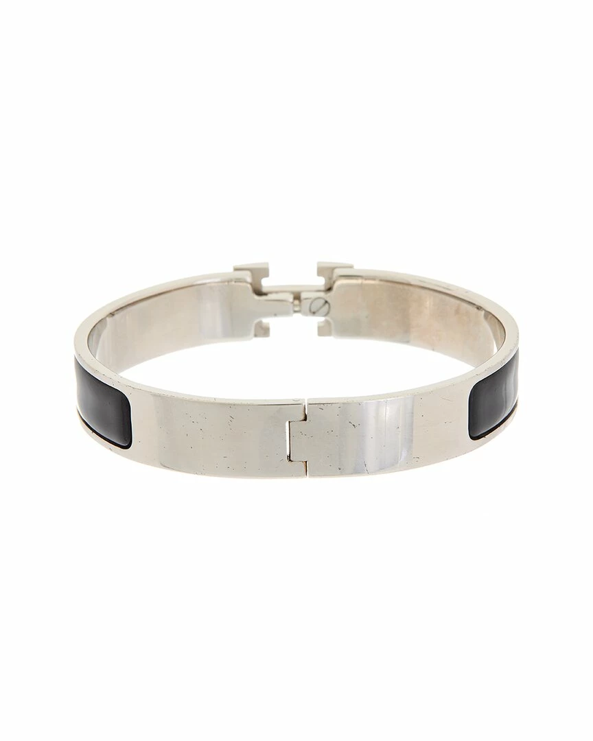 Hermès Silver-Tone Clic Clac H Bangle (Authentic Pre-Owned) Women Bracelets 4 Hermès Silver-Tone Clic Clac H Bangle (Authentic Pre-Owned) Women Bracelets - Image 2